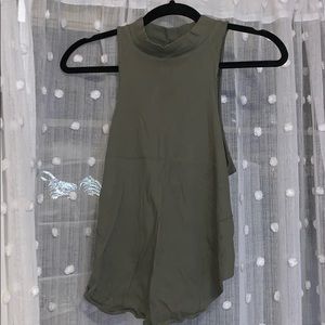 Free People army green tank size S